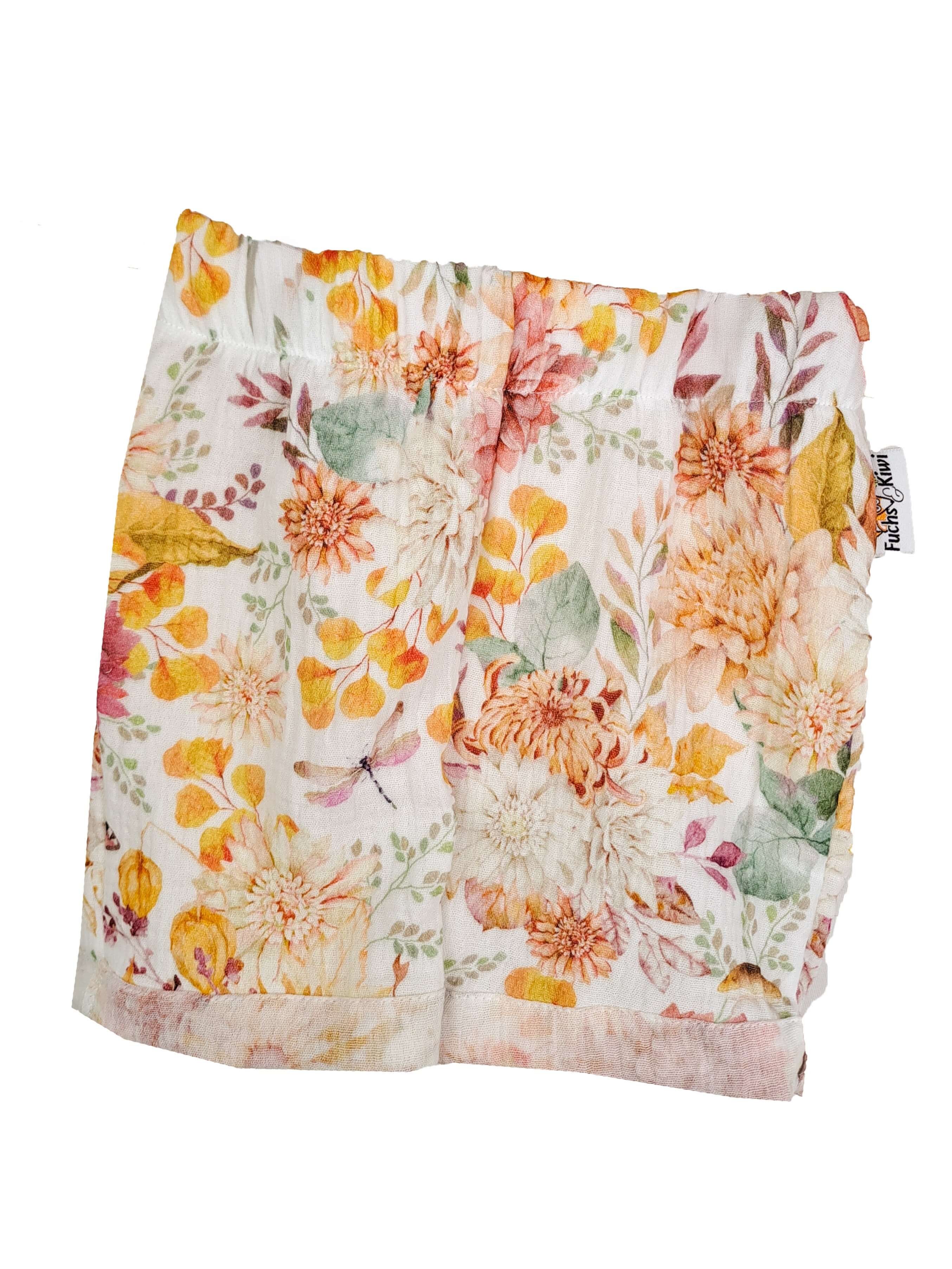 Kurze Shorts Musselin Blütenzauber