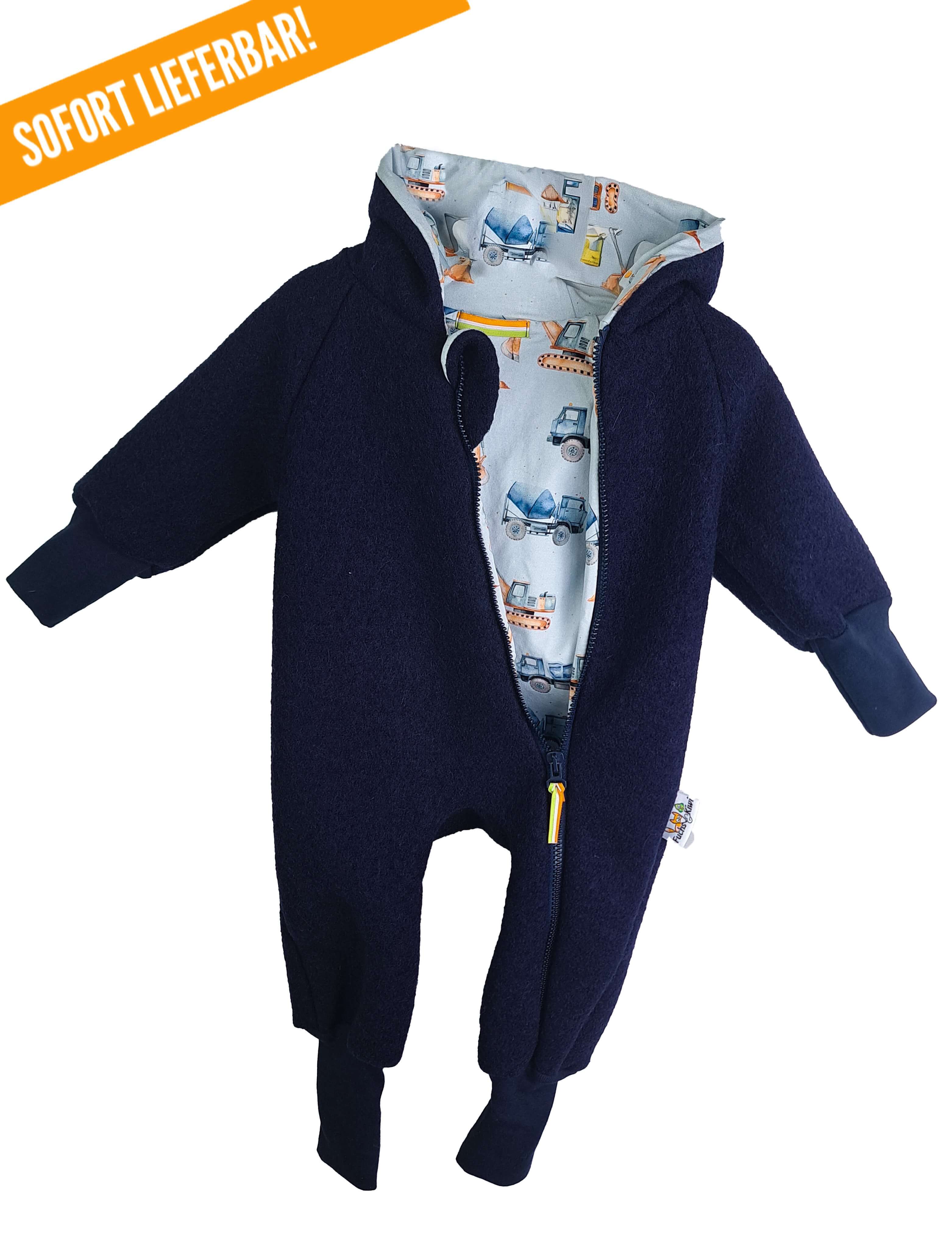 Walkoverall blau mit Baustelle blau