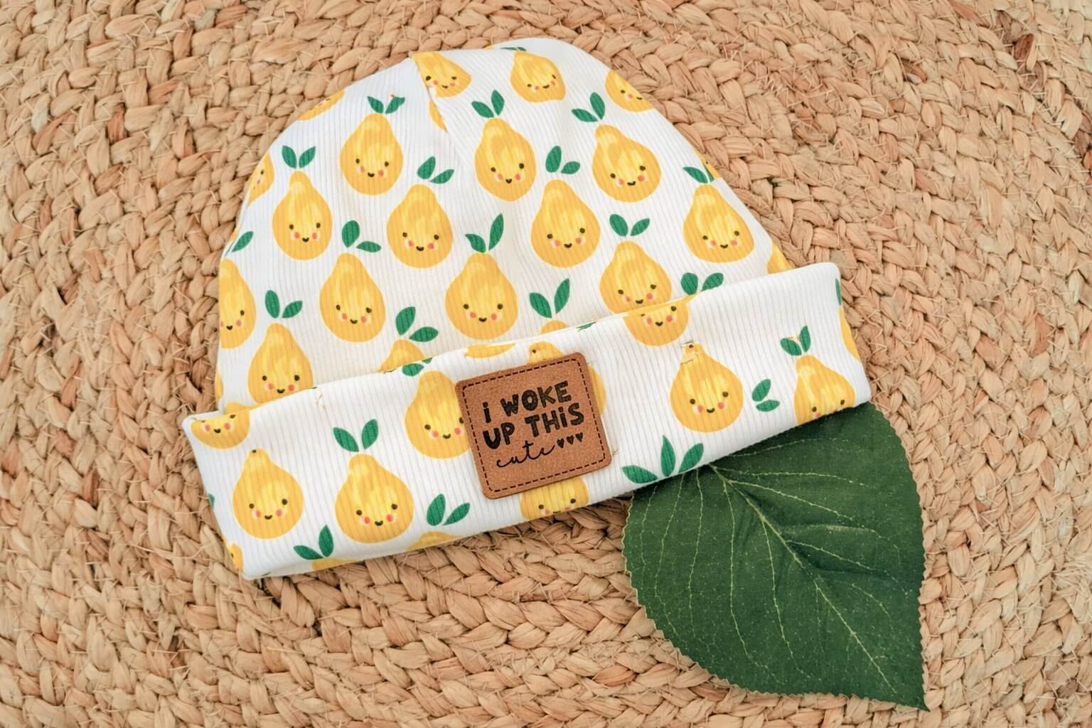 Hipster Beanie Feinripp Zitrone