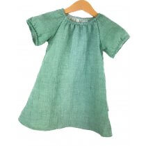 Kurzarmkleid Musselin mint meliert