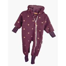Overall aus Fleece Blumen flieder