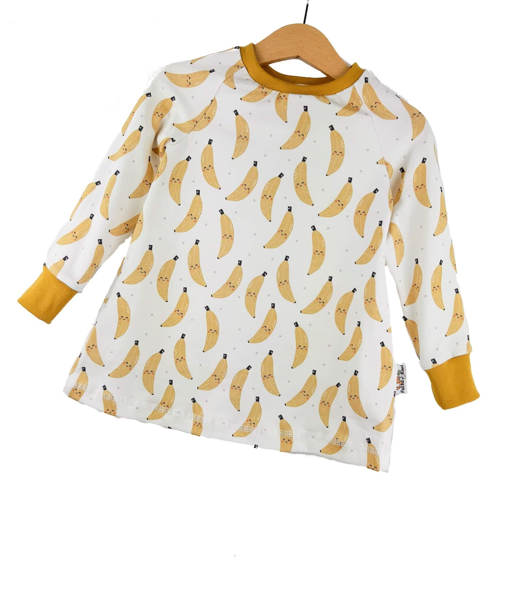 Langarmkleid Bananen