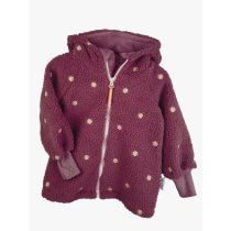 Jacke aus Fleece Blumen flieder