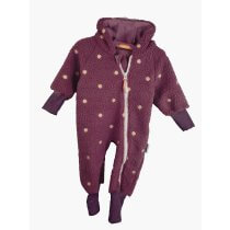 Overall aus Fleece Blumen flieder