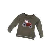 Langarmshirt Traktor rot-Patch khaki