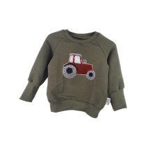 Pullover Traktor rot-Patch khaki