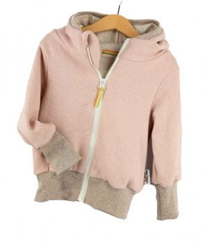 Sweatjacke Feinstrick rosa