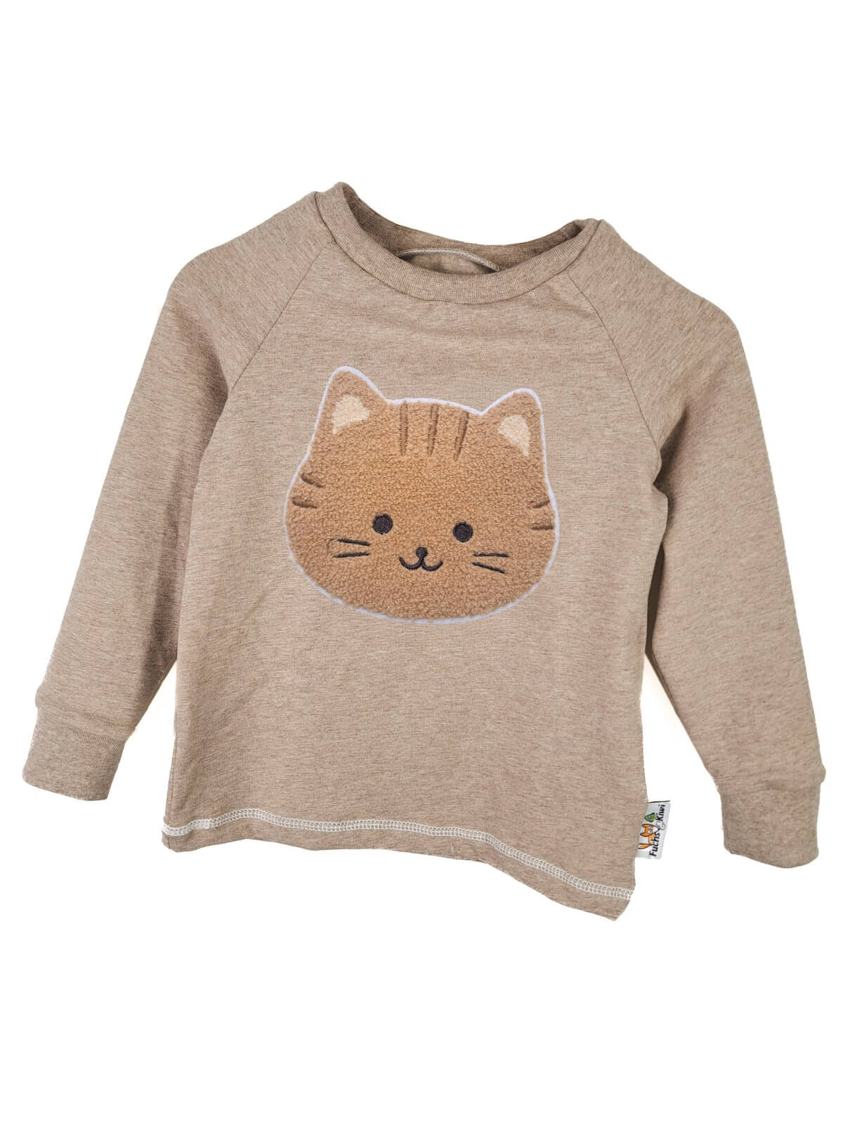 Langarmshirt Katze-Patch