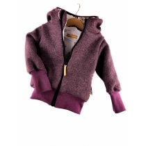 Walkjacke flieder meliert mit Rehchen