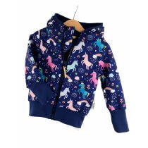 Softshelljacke Einhörner dunkelblau