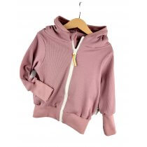 Sweatjacke Feinripp altrosa