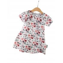 Kurzarmkleid Musselin Rosentraum