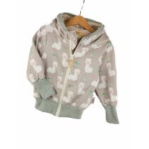 Sweatjacke Lama beige
