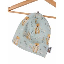 Beanie Tiger mint 35-37 gefüttert mit Teddyfell