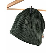 Beanie Waffelstrick tannengrün