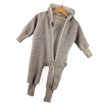 Walkoverall Walk sand meliert mit Streifen beige 98/104