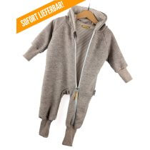 Walkoverall sand meliert mit Streifen beige