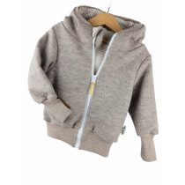 Walkjacke aus Merinowolle sand meliert