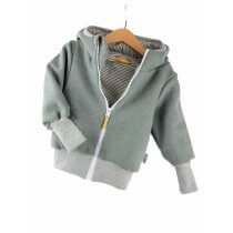 Walkjacke aus Merinowolle mint