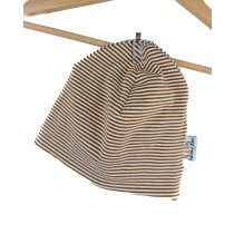 Beanie Streifen karamell