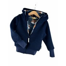 Walkjacke blau mit Fuchsi blau