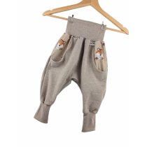 Individuell Sweat Pumphose sand meliert mit Fuchsi sand