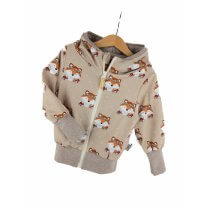 Sweatjacke Fuchsi sand