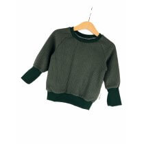 Pullover Waffelstrick tannengrün