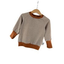 Pullover Streifen karamell