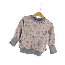 Pullover Waldtiere beige