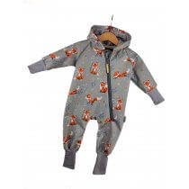 Softshelloverall Fuchsi grau
