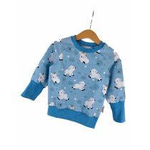 Pullover Schäfchen blau