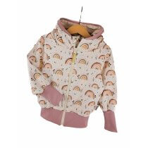 Sweatjacke Regenbogenliebe rosa