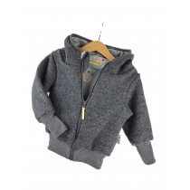 Walkjacke grau meliert mit Koala altmint