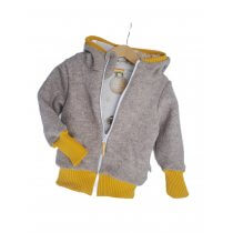 Walkjacke sand meliert mit Mondfahrt