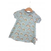 Kurzarmkleid Regenbogenliebe mint 74/80