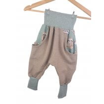 Individuell Sweat Pumphose sand meliert mit Fauli mint