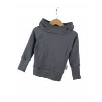 Hoodie Feinripp Anthrazit