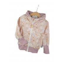 Sweatjacke Blümchen altrosa 86/92