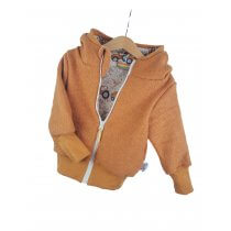 Walkjacke Walk senfgelb meliert mit Herbsttraktor 86/92