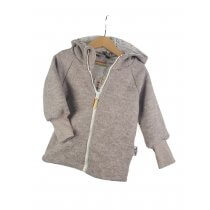 Walkjacke sand meliert mit Blümchen sand