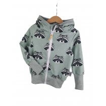 Sweatjacke Waschbär mint