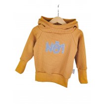 Hoodie Nö Patch Waffeljersey curry