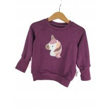 Pullover Einhornkopf-Patch flieder