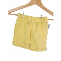 Kurze Shorts Musselin Zitrone