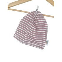 Beanie Streifen altrosa 48-50