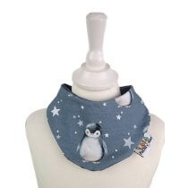 Halstuch Pinguine blau mit Fleece