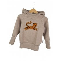 Hoodie Leopard-Patch sand