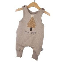 Strampler Weihnachtsbaum-Patch sand