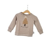 Langarmshirt Weihnachtsbaum-Patch sand